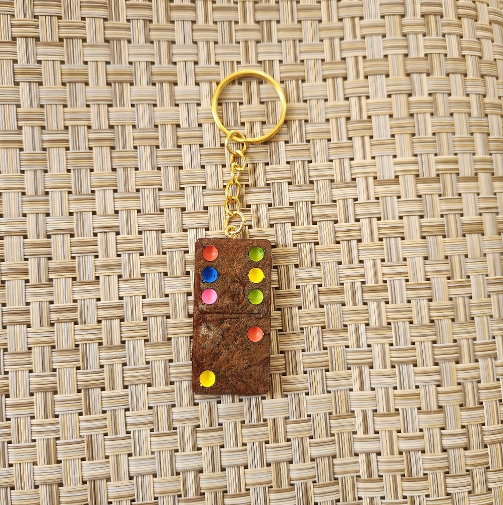 Colorful Domino Keychain - Picture 2 of 2